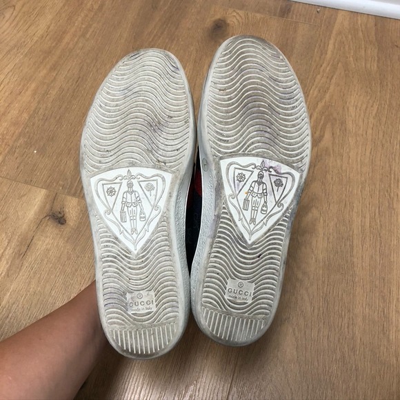 Gucci Ace GG Supreme Sneakers Mens 7 Black Streetwear Comfort Designer - Picture 5 of 15